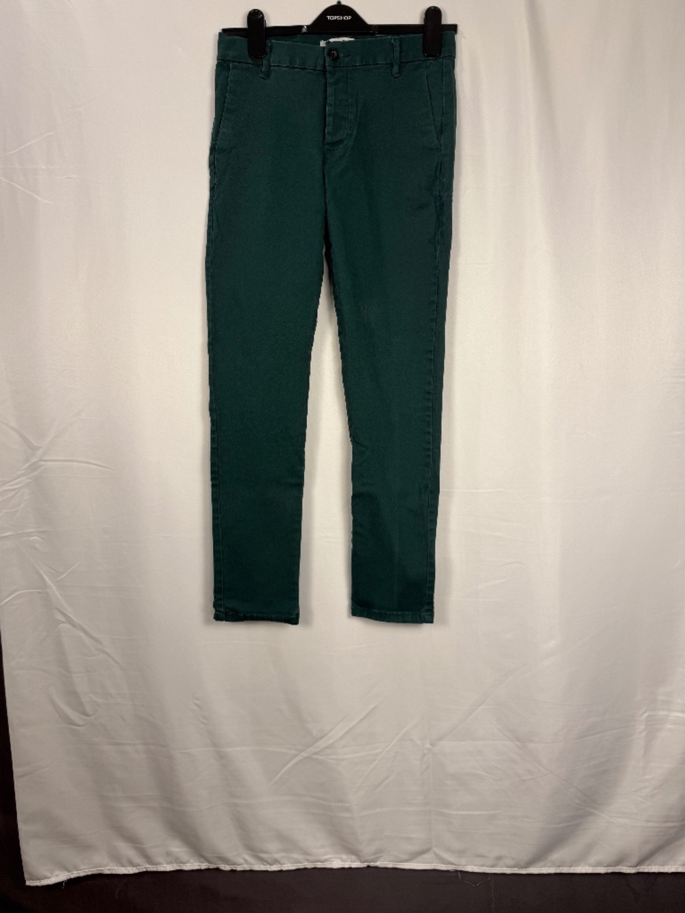 TOPMAN: Stretch Skinny Jeans - Dark Green